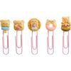 Back2Fun - Set di 5 Clip Orsetto 3D per Scrivania, Divertenti Clip in Resina, Stile Kawaii, Materiale Scolastico per il Ritorno a Scuola