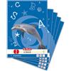 Herlitz 215020 Quadernino Lavoro Block A4, Rigatura 02 (a righe), FSC Mix, Confezione da 5 Pezzi