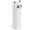 Back2Fun - Astuccio Scolastico che si Illumina al Buio, Astuccio in Silicone Morbido Ø65 x 190 mm, Cerniera Posteriore, Stile Kawaii per il Ritorno a Scuola, Panda