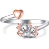 YFN Anello Axolotl in argento 925 Anello Salamandra Gioielli animali carini per la donna Madre