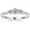 AOMEKASO Anello Donna-Anello in Moissanite-con Certificato GRA, Design Tre Fiori di Ciliegio, Argento Sterling 925, Colore D, Purezza VVS1, Taglio al Plasma, Adatto per: Quotidiano/Gala/Appuntamento/Matrimonio
