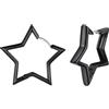 FindChic Orecchini a Stella Piccola per Donna, Orecchini Anallergici Donna, Ago in Argento 925, Corpo in Acciaio Inox, 20/30mm, Argento/Oro 14K/Nero/Oro Rosa, Regalo Compleanno