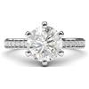 LANDA JEWEL Anello di fidanzamento in argento Sterling 2 carati classico a 6 rebbi con pietre laterali promessa anello nuziale e Argento, 62 (19.7), colore: Argento sterling, cod. EN-SS07-925
