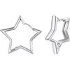 FindChic Orecchini a Stella Piccola per Donna, Orecchini Anallergici Donna, Ago in Argento 925, Corpo in Acciaio Inox, 20/30mm, Argento/Oro 14K/Nero/Oro Rosa, Regalo Compleanno
