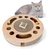 Nobleza 3 in 1 Raschietto per gatti in cartone, tiragraffi per gatti con 2 giocattoli a sfera ed erba da gatto