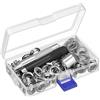 Lxing Set di 100 pinze per occhielli, occhielli con scatola di immagazzinaggio