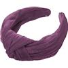 VOCOSTE Cerchio Per Capelli Velluto Largo Annodato Fucsia 1 Pezzo
