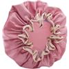 ANNCHILIO Cuffia da doccia impermeabile da donna, rosa, riutilizzabile, per doccia, sauna, lavaggio del viso, sonno, cura dei capelli e della pelle, maschere termali per donne con capelli lunghi