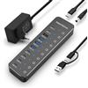 OEM Hub USB con alimentazione - Connettori USB multipli - Adattatore USB - Ricarica e trasferimento dati - Compatibile con laptop e PC - Ideale per l'ufficio - Accessori - Universale
