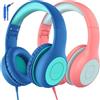 OEM Cuffie con cavo per bambini - Volume sicuro - Cuffie con cavo per la scuola e i viaggi - Per tablet e laptop - Colore: - Connettore da 3,5 mm