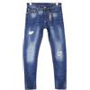 Diesel Tepphar 084TX Jeans Da Uomo W28/L32 Strappati Carota Slim Fit Blu
