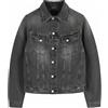 Nudie Jeans Billy Uomo S Verwüstung Grigio Polo Medio-Alto Abbottonato Cappotto