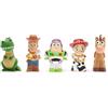 Disney Store Official - Toy Story - Set di giocattoli da bagno - 5 pezzi - con Buzz Lightyear, Woody, Jessie, Bully e Rex - Secchio con coperchio a rete - Giocattolo per bagno o piscina gonfiabile - A