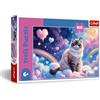 Trefl - Gattino di Casa - Puzzle 160 Pezzi - Puzzle Colorato con Gatto tra le Nuvole, Intrattenimento Creativo, Divertimento per Bambini dai 6 anni