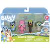 Bluey and Friends: Bluey, Coco, Snickers e Honey 4 Figure Pack Articolato Personaggio Action Figure 6,3 cm Giocattolo da collezione ufficiale