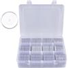 Againmore 84 capsule per monete da 46 mm, con guarnizione in schiuma e contenitore in plastica, organizer per monete, per collezione di monete, 7 misure (16/20/25/27/30/38/46 mm (Clear Box + guarnizioni bianche