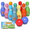 Pink Papaya Gioco a cono XL per bambini, set da 12 pezzi, giocattolo per esterni e interni, in legno certificato FSC, istruisce e promuove il tuo bambino