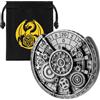 Keller & Weber Ingranaggio Cavo DND Ruota Dadi Spinner, 7-in-1 Metallici D&D Spinner di Dadi, Ingranaggio Cavo D&D Roulette, Regali DND, Sacchetto Regalo con Logo Drago, Accessori per Gioco di Ruolo, Argento Scuro