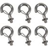 Zerniple (6 pezzi) M6 gancio per appendere gancio in acciaio inox 304 vite nel soffitto gancio occhiello con fibbia a molla