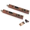 Zerniple Chiavistello per porta scorrevole in acciaio inox, 15,2 cm, colore bronzo rosso, con viti per camera da letto, armadio