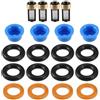 Partuto Guarnizione O-Ring per Iniettore Carburante - Kit di Riparazione e Ricostruzione O-Ring per Auto - per Ford Thunderbird in Gomma NBR Nera - 4 Set