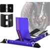 GRAND PITSTOP Cuneo universale per Crusier, moto sportive e da cross, supporto per moto resistente per rimorchio, completamente regolabile, staccabile, pieghevole (dimensioni pneumatici da 33 a 66 cm)