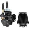 ZSDTRP Carburatore da gara PHBG 17mm 19mm 21mm nero con filtro dell'aria per PHBG 50cc 90cc BWS100 per Puch Yamaha Zuma (21mm)