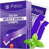 Pdoo Strisce sbiancanti viola Teeth 14 trattamenti - Enamel-Safe & No-Slip Whitening Strips - Fast Teeth Whitening Result in 7 giorni - Kit sbiancante per caffè, Wine Stains Removal