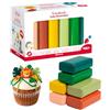 dekora - Pasta di zucchero colorata 6 colori, Fondant per torta, cupcake e biscotti, Elastica e facile da lavorare, senza glutine, halal e kosher 600 g