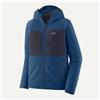PATAGONIA EUROPE M'S R2 TECHFACE HOODY PATAGONIA, CLEMENT BLUE