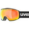 UVEX VICTORIOUS CV MASCHERA SCI-SNOW, NERO LENTE ORANGE