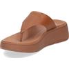 FITFLOP F-MODE LEATHER PLATFORM TOE POST FITFLOP, LIGHT TAN