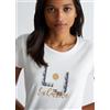 LIU JO SPA TF3295 T.SHIRT M.C. LIU JO SPORT, LIGHT IVORY