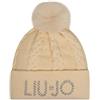 LIU JO SPA 2F5058 BEANIE CON PONPON LIU JO., OAT MILK