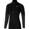 MIZUNO ITALIA SRL A2GAA760 BT MERINO WOOL H/Z MIZUNO, BLACK/APRICOT