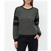 LIU JO SPA TF4183 FELPA CHIUSA LIU JO SPORT, NERO/JASMINE