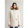 WOOLRICH EUROPE SPA WWOU0652 LUXURY ARCTIC RACCOON PARKA WOOLRICH, MILKY CREAM