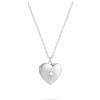 Tamaris Necklace - Collana con zirconi in acciaio inox - Argento - Catenina regolabile 85 cm - Impermeabile e delicato sulla pelle