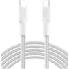 Belkin Cavo da USB-C a USB-C intrecciato, ecosostenibile (3 m, 240 W), Cavo USBC di Ricarica Rapida flessibile per iPhone 16, Galaxy S25, Pixel 9, MacBook, iPad Pro - Bianco (USB-C 2.0)