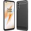 Cruzerlite Custodia per Oneplus Nord, Carbon Fiber Texture Design Cover Anti-Scratch Shock Absorption Cover per Oneplus Nord (2020) (Black)