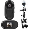 Yadayuki Action Cam,Fotocamera Sportiva Portatile a 360°,HD 1080P Mini BodyCam con Audio e Video Videocamera,Telecamera da Casco/Moto Action Camera Animali Esterno