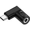 chenyang Connettore USB C da 65 W, jack DC 5,5 x 2,5 mm, ingresso su USB tipo C, spina di alimentazione angolata a 90 gradi, adattatore di ricarica per telefono portatile