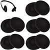 ABDA Cuscinetti per cuffie da 5 cm, in schiuma, per cuffie Sony Philips, nero, 5 paia