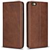 Copmob Cover iPhone 6S Plus,Cover iPhone 6 Plus,Flip Portafoglio Custodia in Pelle,[4 Slot][Supporto Stand][Chiusura Magnetica],Caso Cover Libro Custodia per iPhone 6 Plus/6S Plus - Marrone Scuro