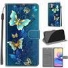 KENHONER Cover Compatibile con Xiaomi Redmi Note 10 5G / Poco M3 Pro 5G, Premium Pelle PU Portafoglio Flip Libro Custodia per Redmi Note 10 5G [Protezione Completa] - Farfalla