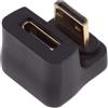 cablecc Mini HDMI 1.4 Up opposto U 360 gradi indietro angolato maschio a mini femmina convertitore adattatore di estensione
