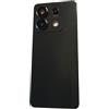 Generico Copri Batteria Compatibile con XIAOMI Note 13 PRO 5G 2312DRA50G 2312CRAD3C 2312DRA50C retro Posteriore Back Cover Scocca vetro + lente lens vetrino con cornice fotocamera + biadesivo adesivo (Nero)