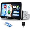 SIXWIN 4+64G Android 13 1 Din Autoradio con Wireless CarPlay/Android Auto/Mirror Link,7 Pollici HD TouchScreen Schermo con Navigatore WiFi Bluetooth 5.0 FM/RDS 32EQ