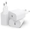 GEJIN Adattatore USB C da 25 W, confezione da 3 caricabatterie USB C per iPhone 15 14 Plus Pro Max 13 12 11 SE, Pad, PD 3.0 iPhone, caricatore rapido per iPhone Power Adapter USB C (senza cavo di ricarica)