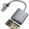 CyberPrism 2-in-1 Lettore di Schede CFexpress Tipo B SD 10Gbps, USB-C/A a CFB 1250MB/s | Lettore di Schede USB 3.2 Gen 2 da 2TB, Lettore per 8K Video e foto RAW, per Laptop/PC/Tablet, Windows, MacOS, Linux, Android